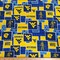 Licensed NCAA University of West Virginia Argyle Boxes Cotton Fabric by the Yard